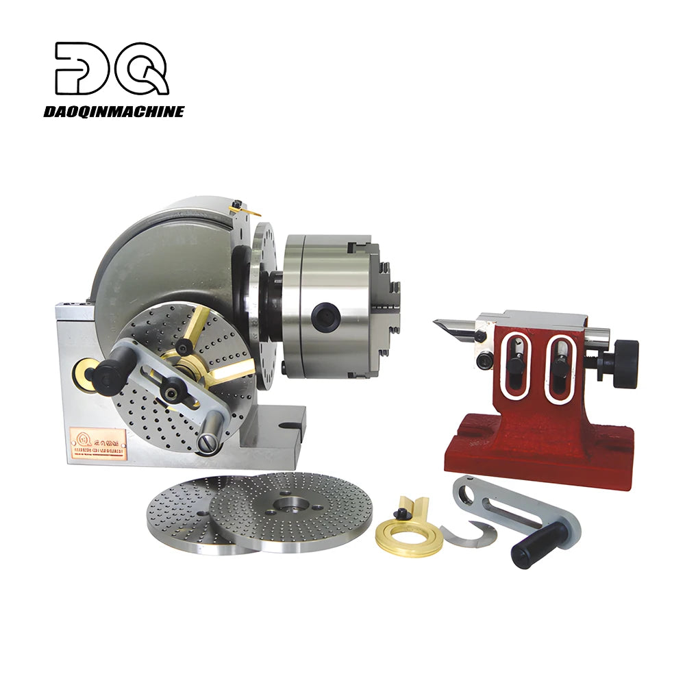 Cabezal indexador universal pequeño BS1, de alta precisión, acero de alta calidad, juego de mandriles 100/125, 1 año de garantía, núcleo de rodamiento de 18 kg.
