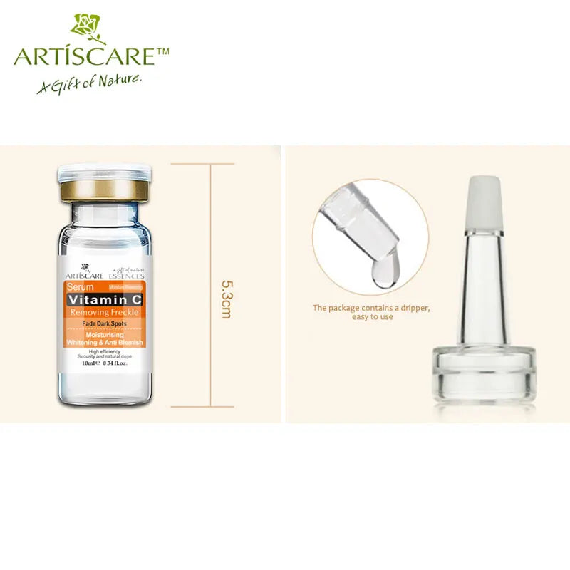 ARTISCARE Sérum de Vitamina C para el Rostro Hidratante 4 Piezas Ácido Hialurónico Cuidado Facial Esencia Nutritiva Productos para el Cuidado de la Piel