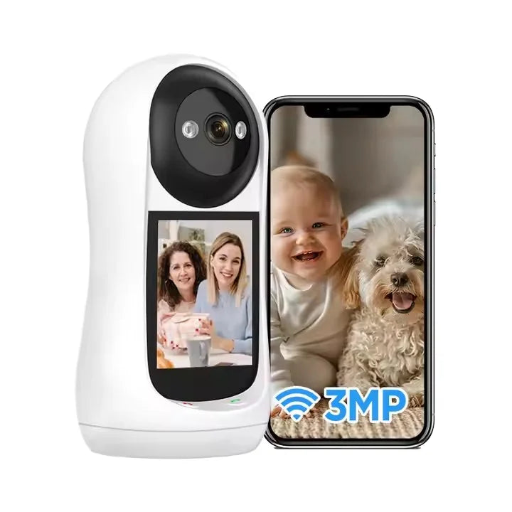 Cámara WiFi inteligente para interiores con audio bidireccional, seguimiento automático, CCTV, seguridad para bebés y mascotas, videollamada inalámbrica.
