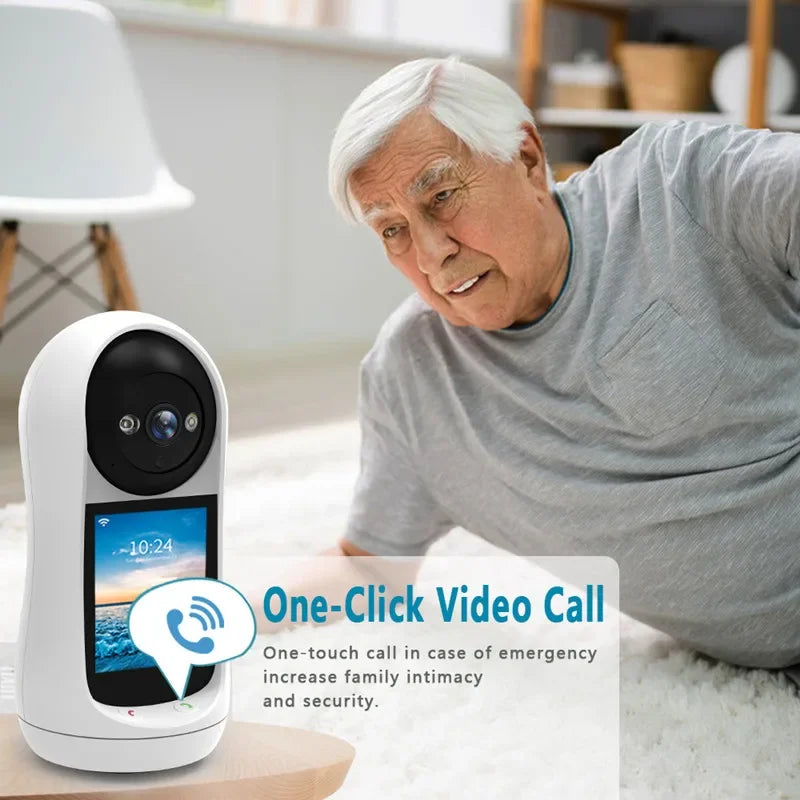 Cámara WiFi inteligente para interiores con audio bidireccional, seguimiento automático, CCTV, seguridad para bebés y mascotas, videollamada inalámbrica.