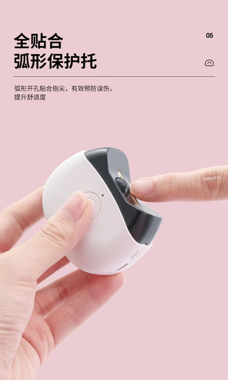 Mini cortauñas eléctrico de alta calidad, ultra silencioso con luz, para adultos, para manicura, recargable, lima de uñas, cortauñas automático.