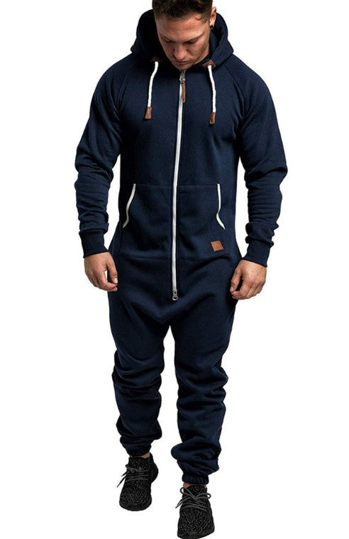 Mono de forro polar con capucha para hombre, nuevo y disponible en stock, de la marca Foreign Trade, color liso, estilo casual.