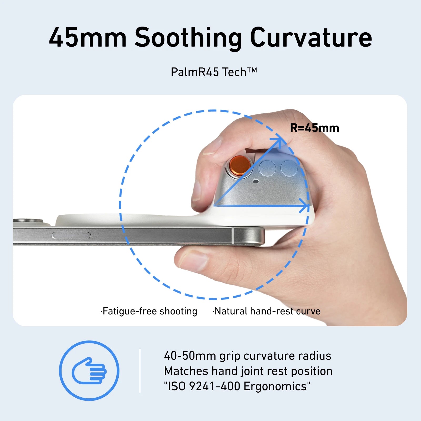 Empuñadura magnética para cámara de teléfono TELESIN, soporte universal para smartphone, ayuda para disparos, control remoto para iPhone y Android.