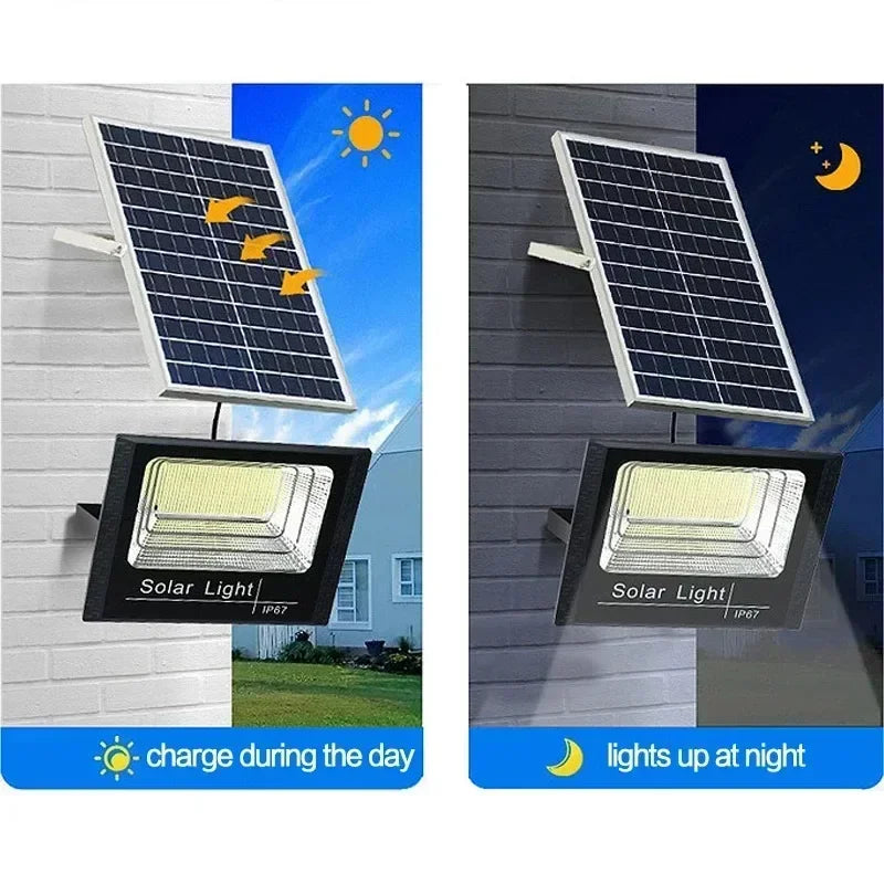 Foco Solar 30W IP67 con Control Remoto – Iluminación Solar para Exteriores
