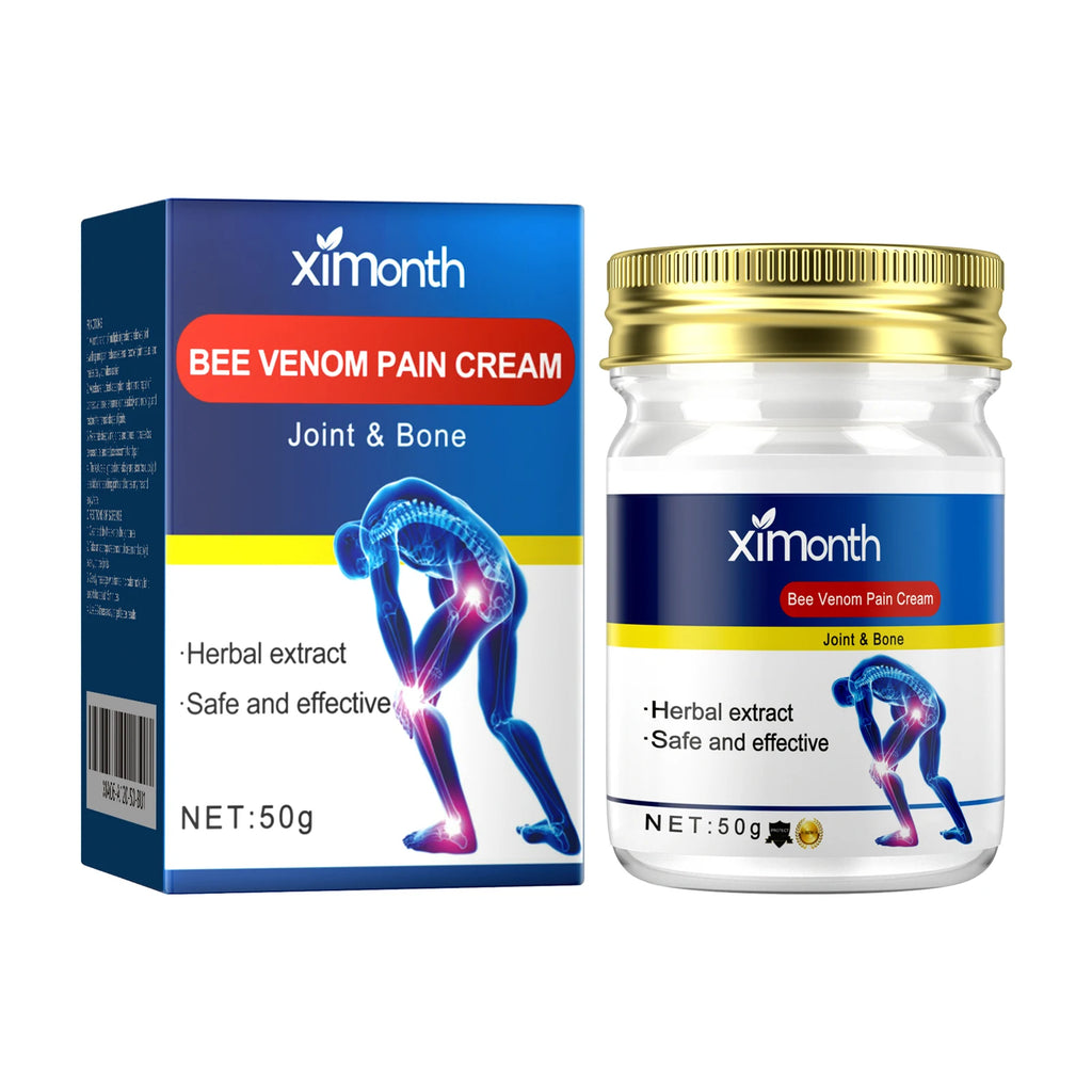 Crema con veneno de abeja para el cuidado de las articulaciones. Ayuda a aliviar molestias en la espalda baja, rodillas, tendones, huesos y músculos, brindando una sensación de confort y bienestar articular