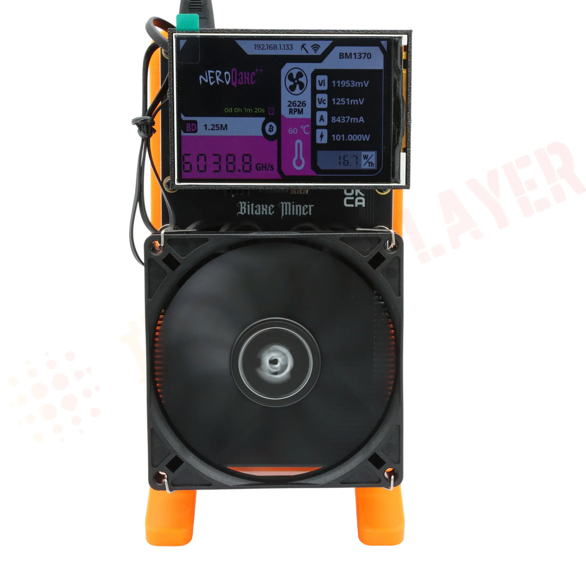 Minero Bitcoin NerdQaxe++ 6TH/s – Solo Miner SHA-256 de Bajo Consumo 100W