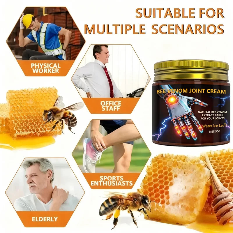 Crema para Articulaciones con Veneno de Abeja y Ácido Hialurónico – Hidratación Profunda y Cuidado Diario
