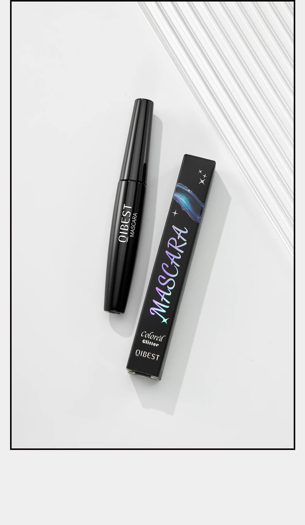 Máscara de pestañas Glitter Diamond, resistente al agua, a prueba de manchas, voluminizadora, alargadora, con efecto copo de nieve brillante, sin grumos, de larga duración, ideal para fiestas.