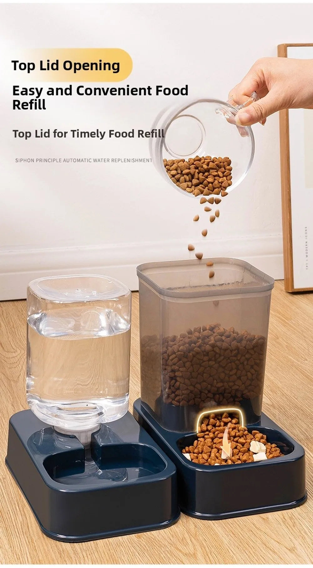 Comedero Automático para Mascotas 1.5L con Dispensador de Agua – Para Gatos y Perros
