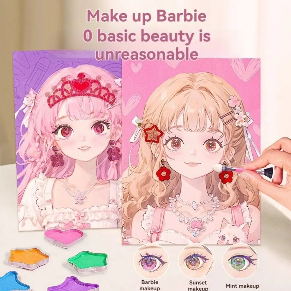 Kit Princesa 3 en 1 para Niñas – Maquillaje, Stickers y Diamantes DIY