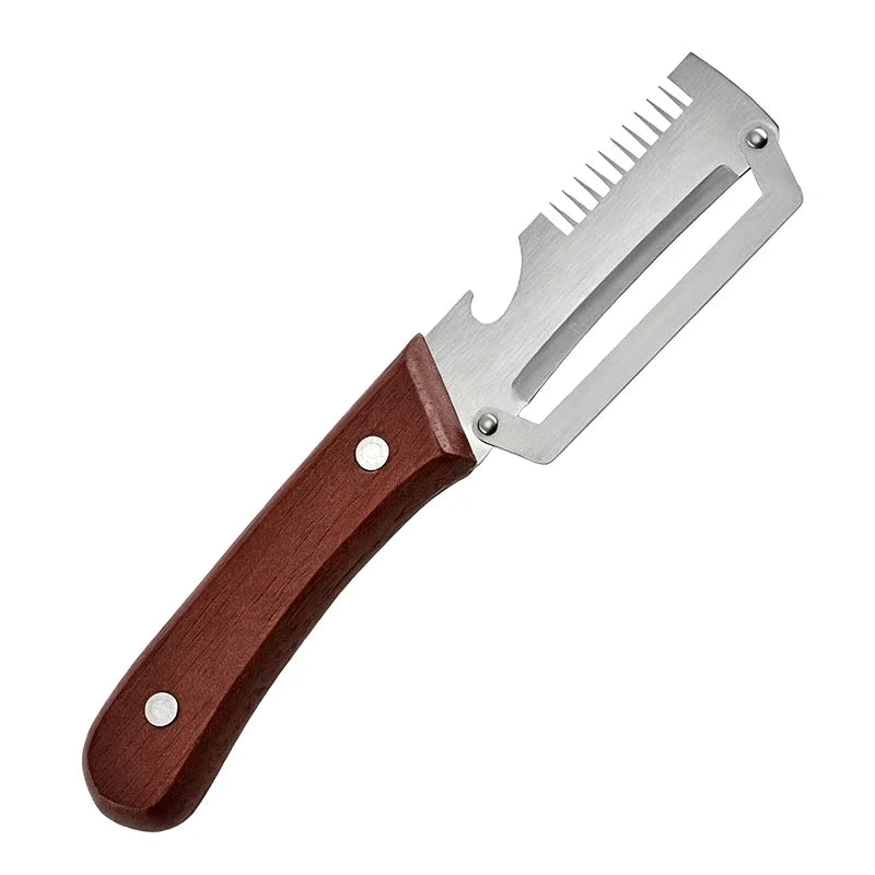 Pelador de verduras multifuncional 3 en 1. Pelador de verduras premium para el hogar. Herramientas para raspar frutas y verduras. Abrebotellas.