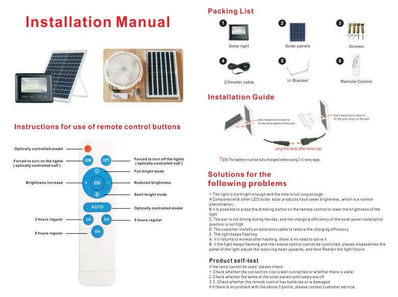 Foco Solar 30W IP67 con Control Remoto – Iluminación Solar para Exteriores