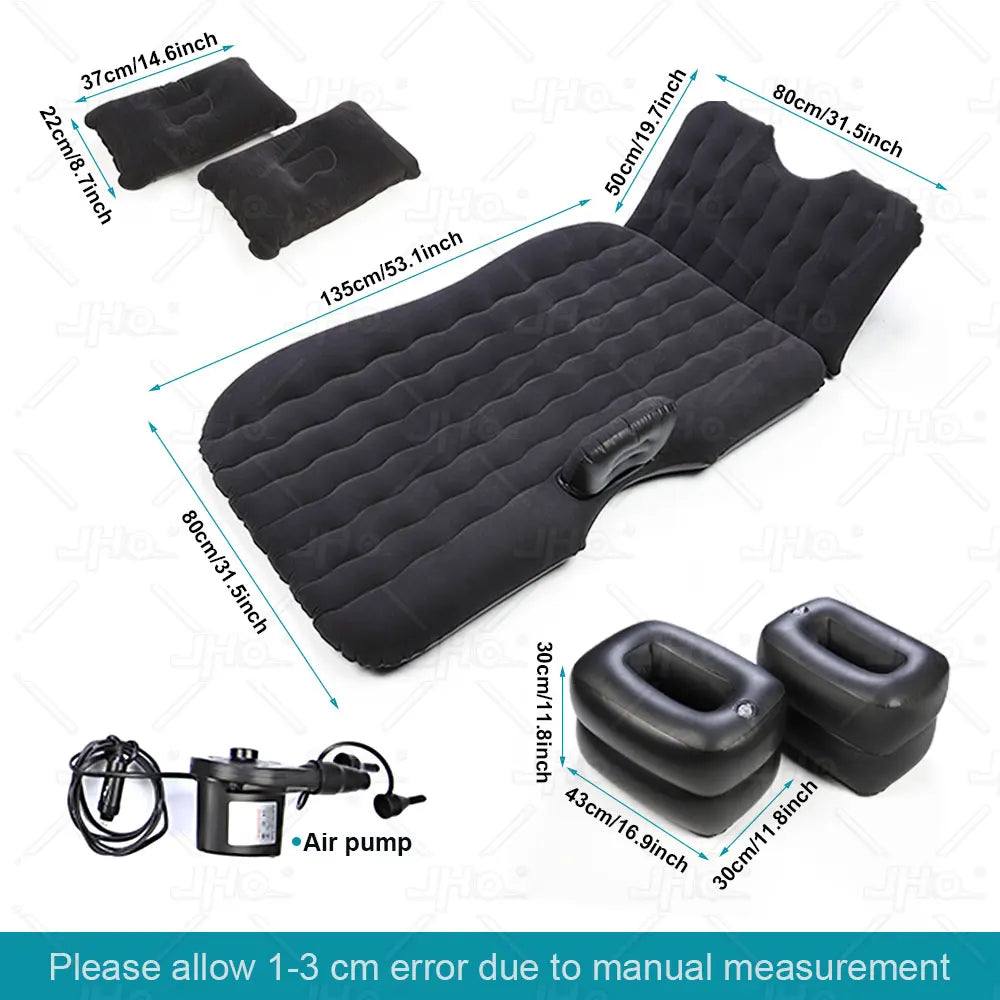 Colchón Inflable Multifunción para Auto – Cama de Viaje, Sofá y Camping