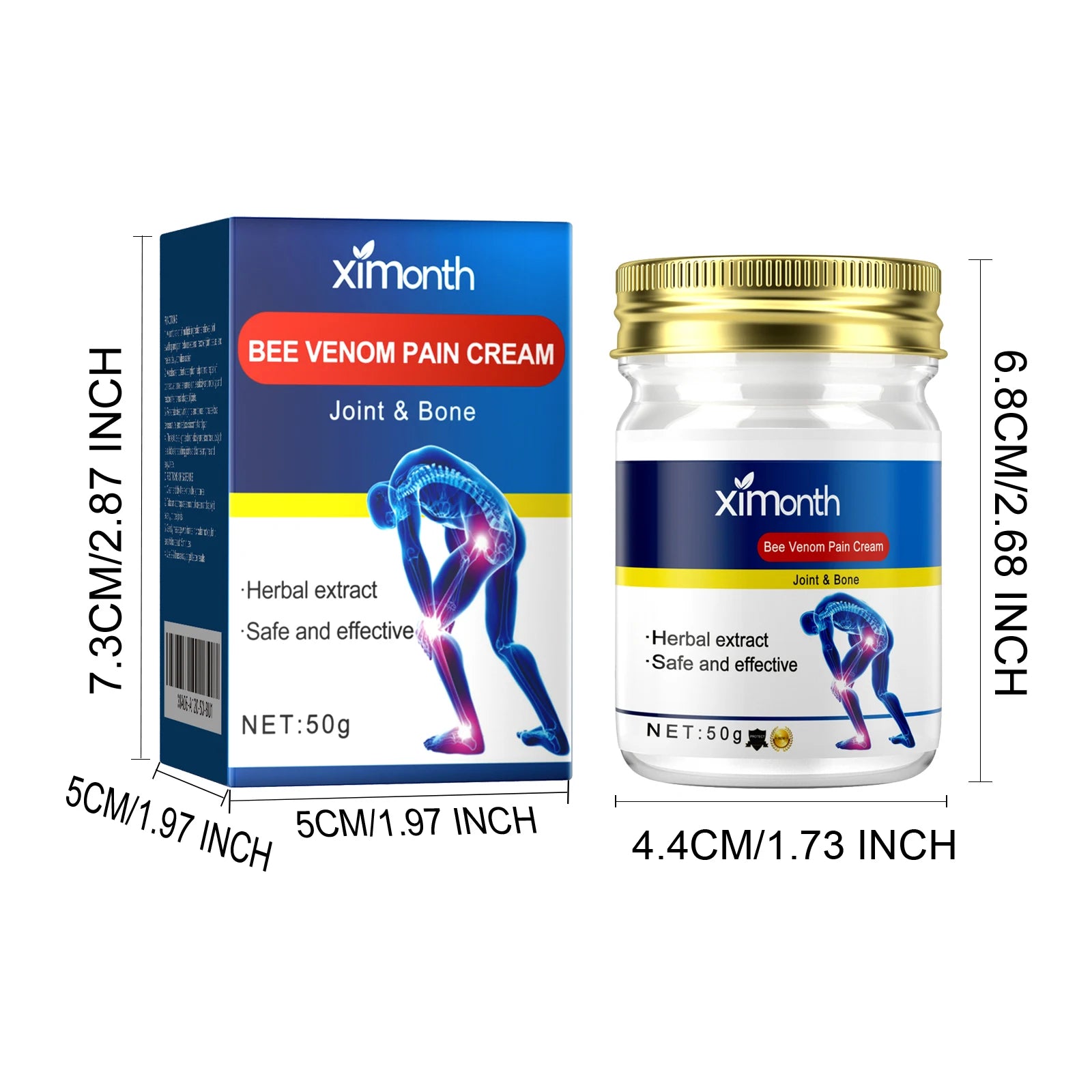 Crema con veneno de abeja para el cuidado de las articulaciones. Ayuda a aliviar molestias en la espalda baja, rodillas, tendones, huesos y músculos, brindando una sensación de confort y bienestar articular