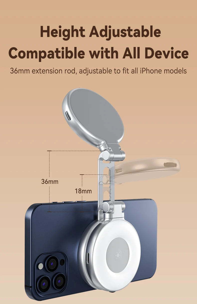 Empuñadura magnética para cámara de teléfono TELESIN, soporte universal para smartphone, ayuda para disparos, control remoto para iPhone y Android.
