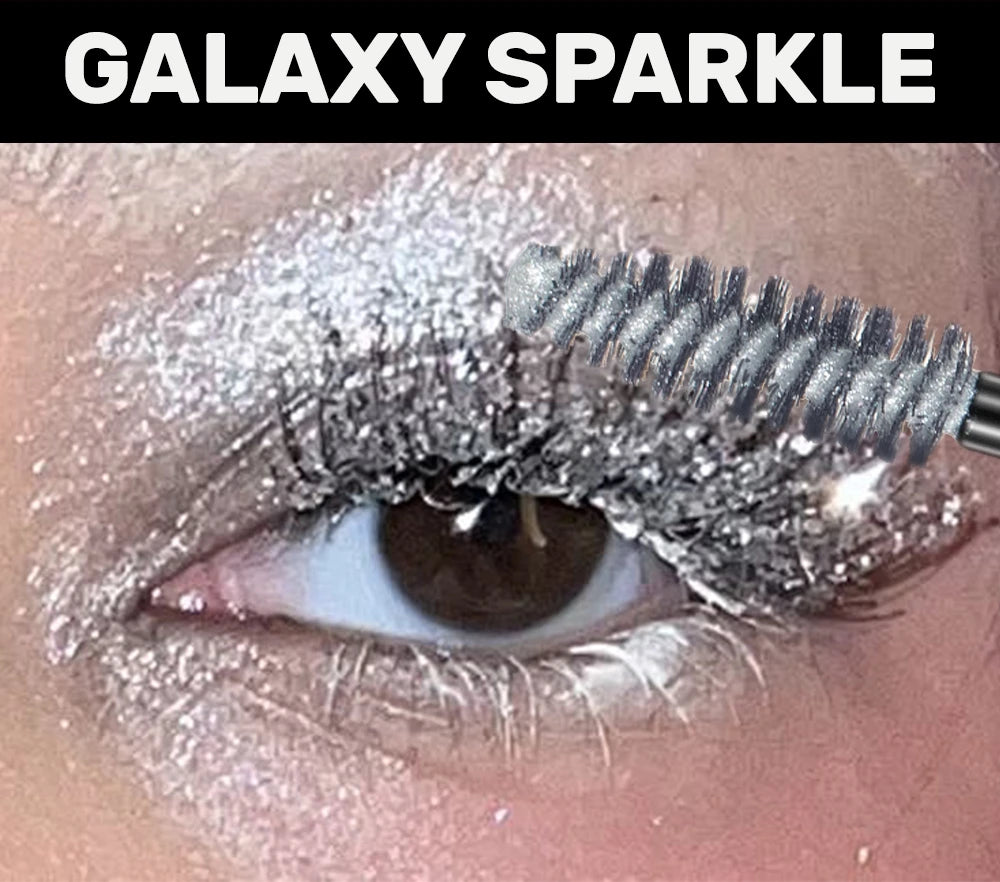 Máscara de pestañas Glitter Diamond, resistente al agua, a prueba de manchas, voluminizadora, alargadora, con efecto copo de nieve brillante, sin grumos, de larga duración, ideal para fiestas.
