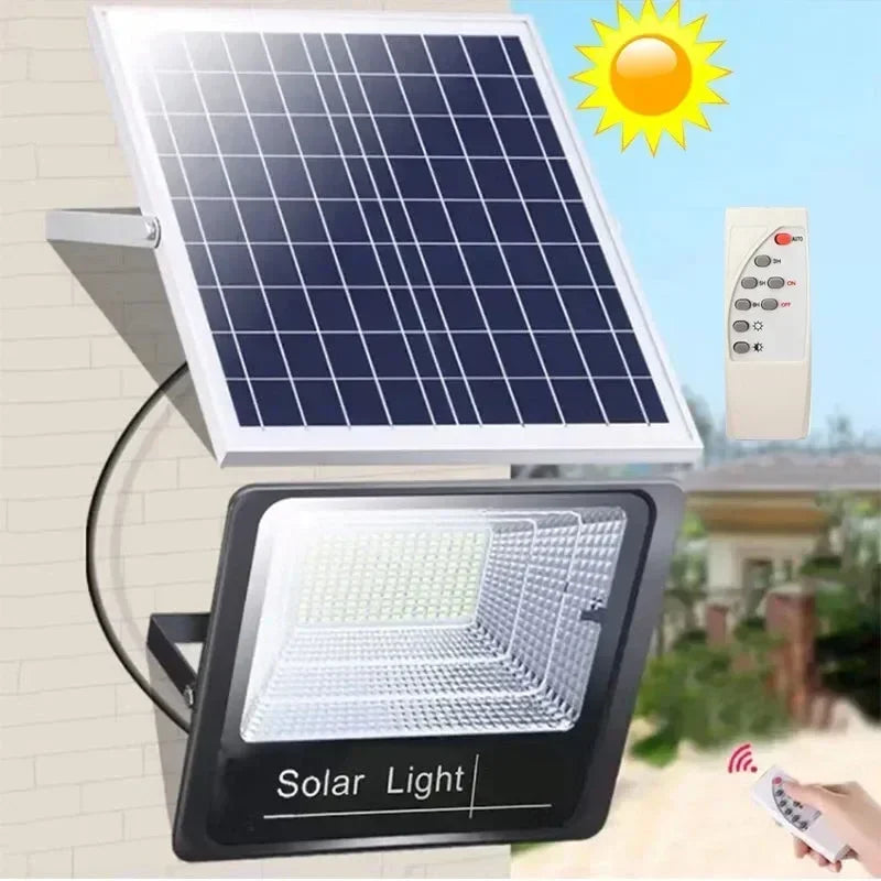 Foco Solar 30W IP67 con Control Remoto – Iluminación Solar para Exteriores