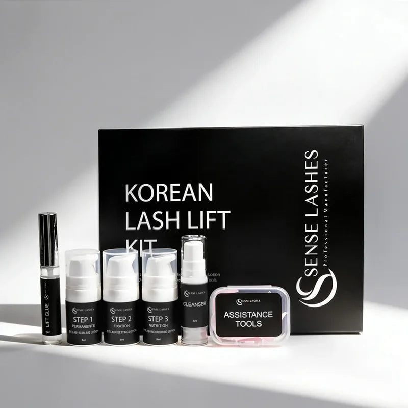 SENSE LASHES Kit profesional de lifting de pestañas coreano de larga duración. Kit de permanente de pestañas profesional para uso en salón y en casa. Herramientas de maquillaje.