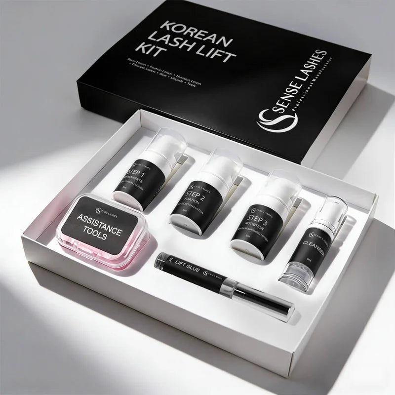 SENSE LASHES Kit profesional de lifting de pestañas coreano de larga duración. Kit de permanente de pestañas profesional para uso en salón y en casa. Herramientas de maquillaje.