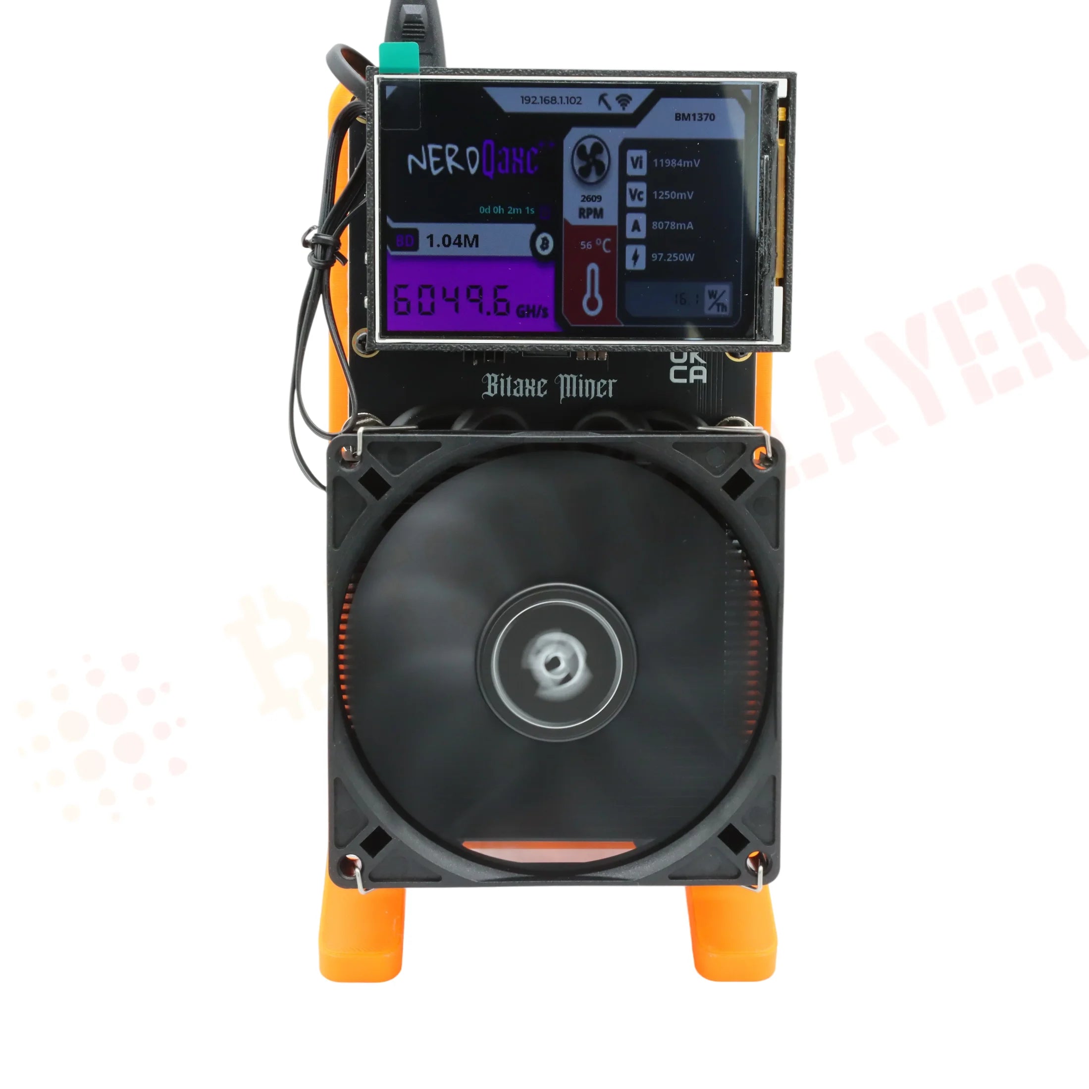 Minero Bitcoin NerdQaxe++ 6TH/s – Solo Miner SHA-256 de Bajo Consumo 100W