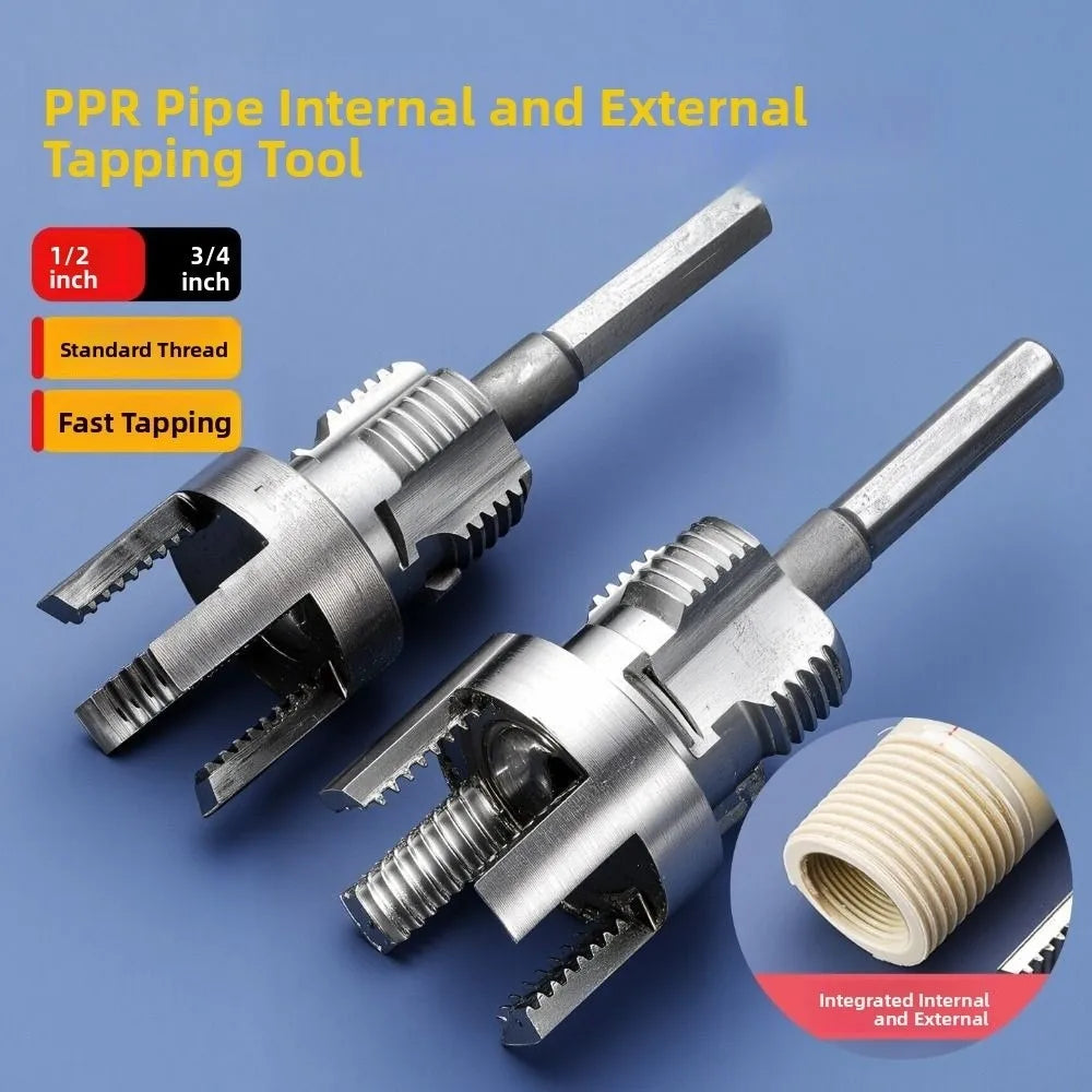 Nuevo kit roscador de tuberías de PVC de 4/6 puntos para rosca interna/externa, rosca rápida, abridor de tuberías de agua PPR, herramienta para roscar tuberías de agua