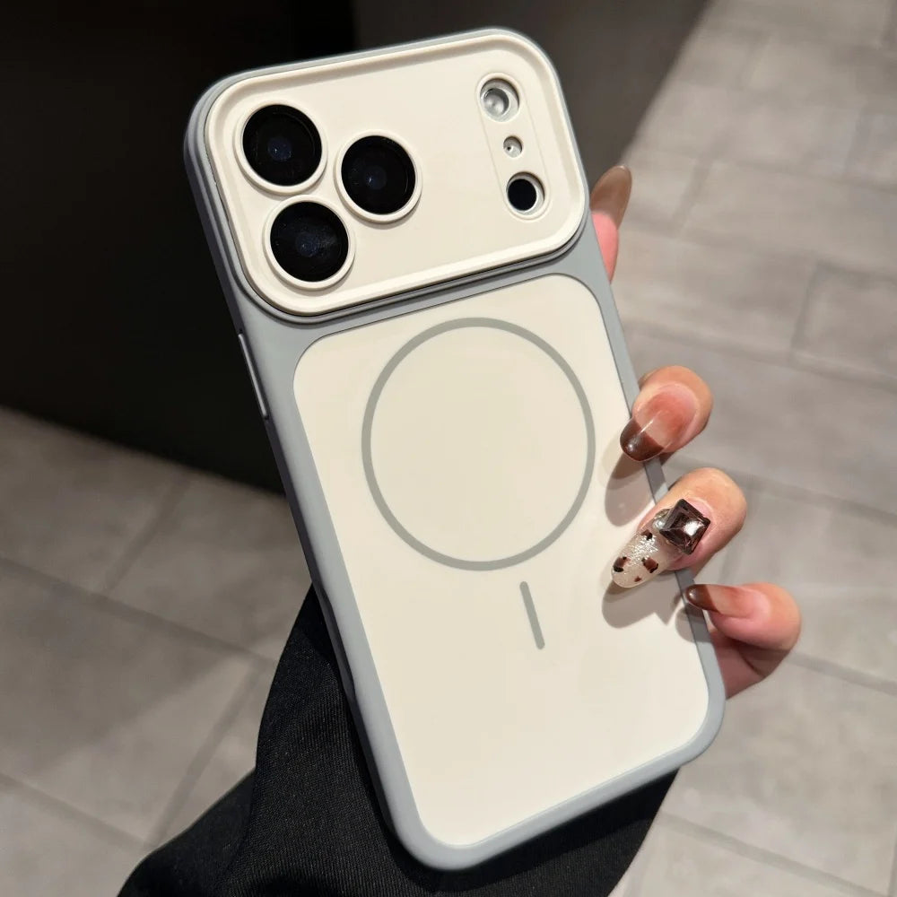 Lens Protection Liquid Silicone Intelligent Touch Button Case For iPhone 17 Pro Max 16 13 14 15 Plus For Magsafe Magnetic CoverFunda protectora de silicona líquida con botón táctil inteligente para iPhone 17 Pro Max 16 13 14 15 Plus con cubierta magnética
