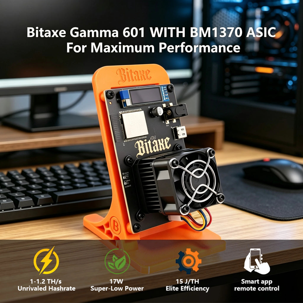 STARMINER Bitaxe Gamma 601 – Solo Miner Bitcoin 1.2TH/s, 18W, Chip ASIC BM1370