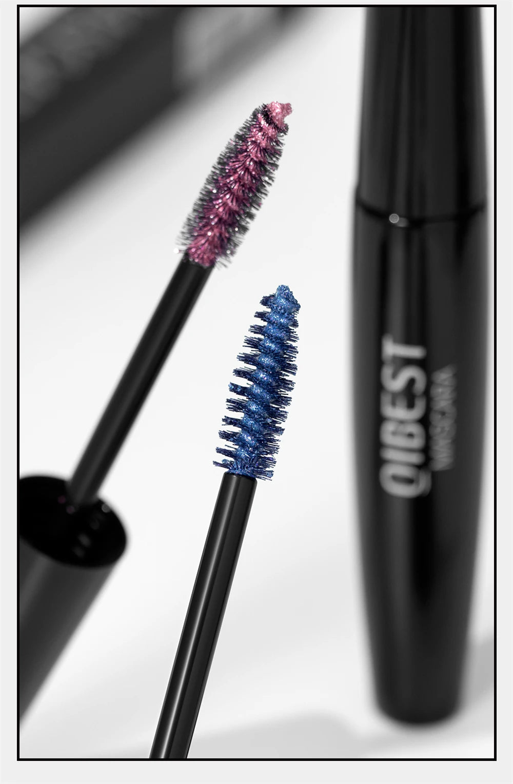 Máscara de pestañas Glitter Diamond, resistente al agua, a prueba de manchas, voluminizadora, alargadora, con efecto copo de nieve brillante, sin grumos, de larga duración, ideal para fiestas.