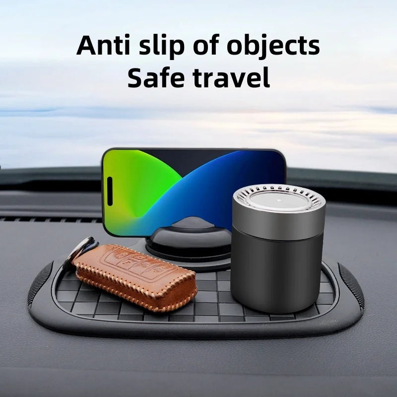 Tapete Antideslizante Multifunción con Porta Celular para Auto
