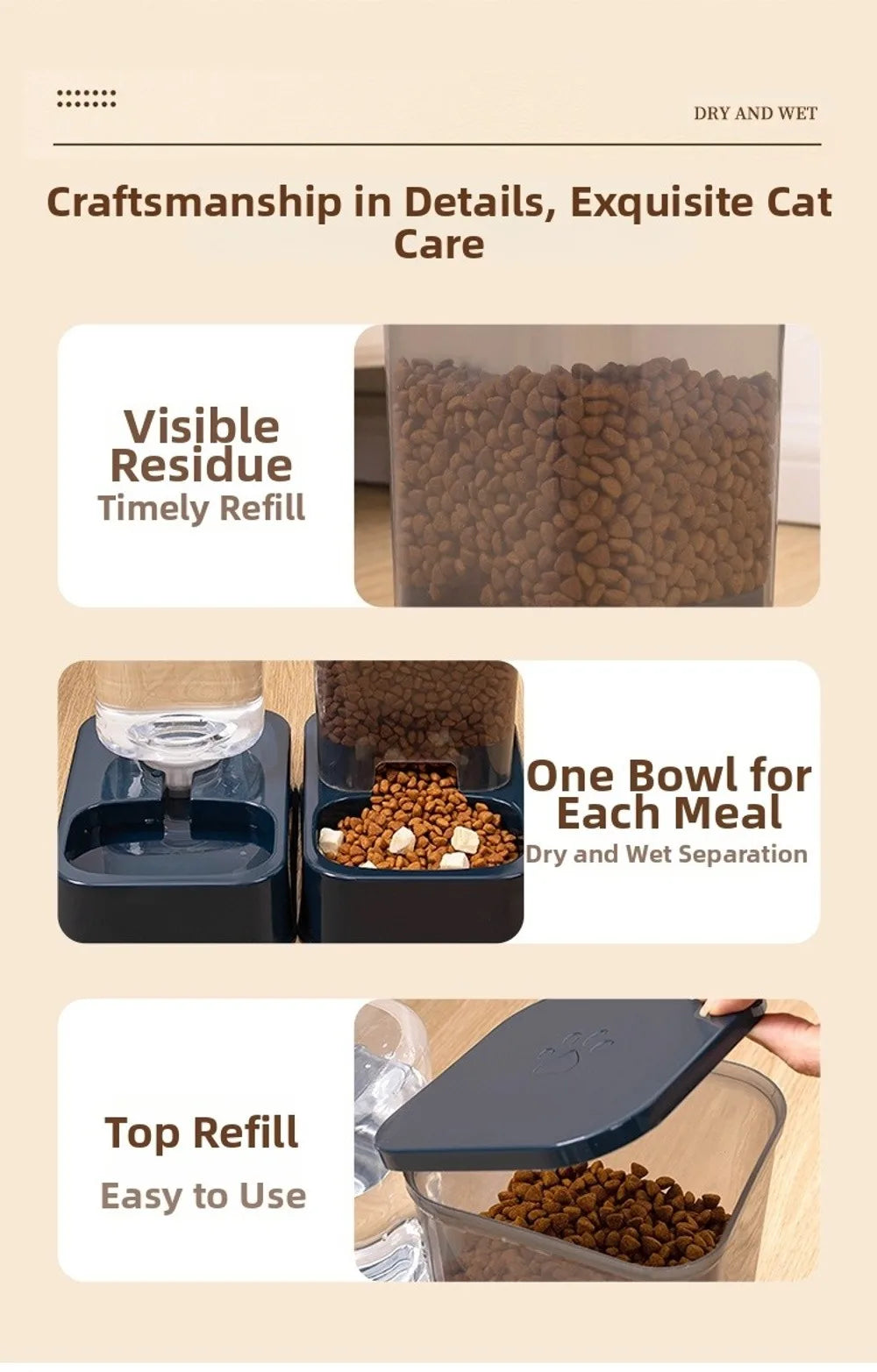 Comedero Automático para Mascotas 1.5L con Dispensador de Agua – Para Gatos y Perros