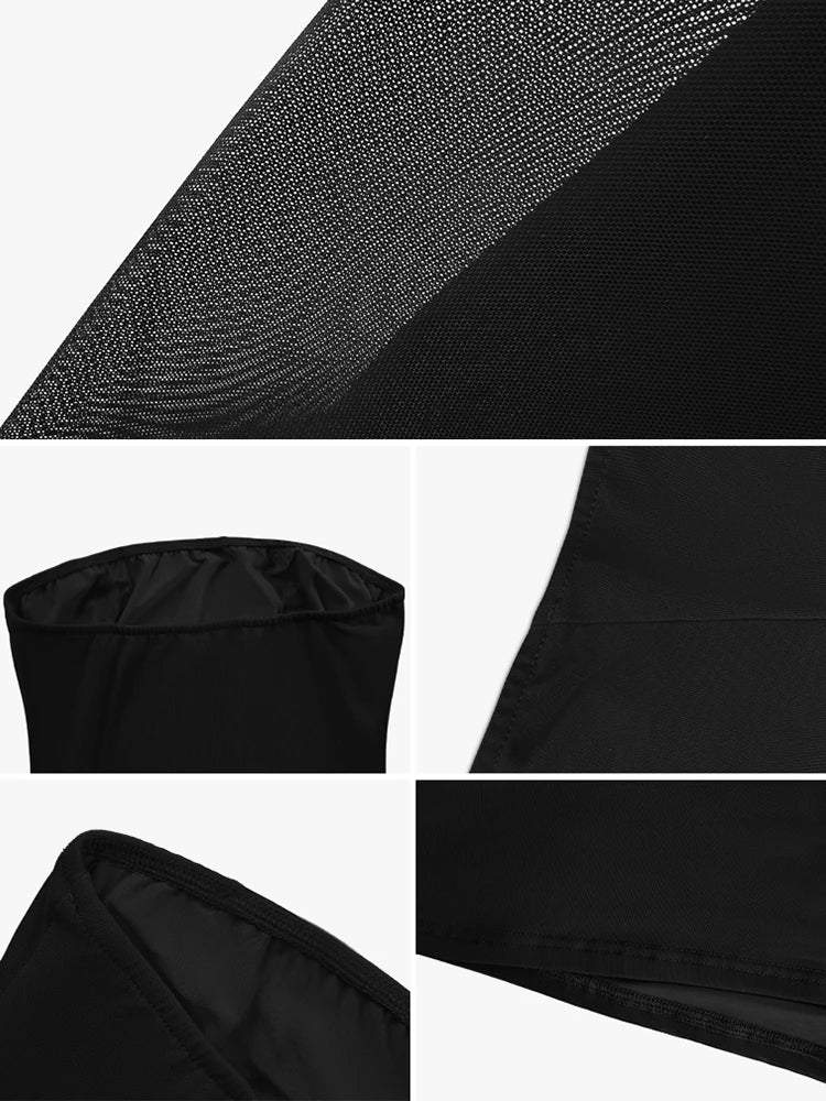 Vestido Negro Ajustado sin Tirantes – Sexy y Elegante para Fiestas y Eventos