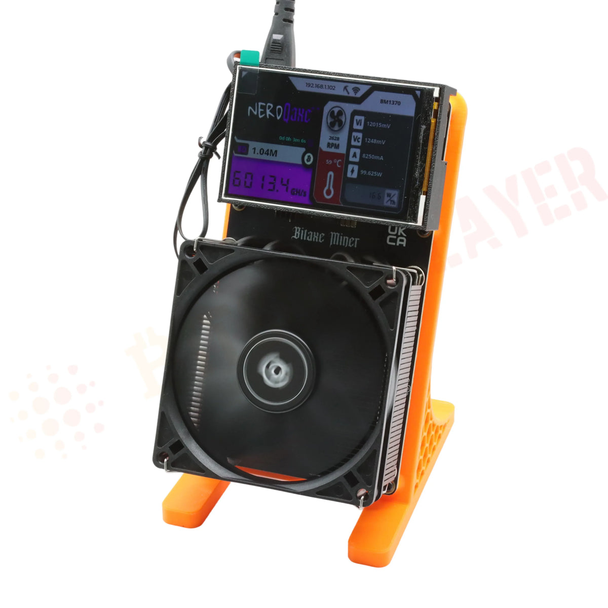 Minero Bitcoin NerdQaxe++ 6TH/s – Solo Miner SHA-256 de Bajo Consumo 100W