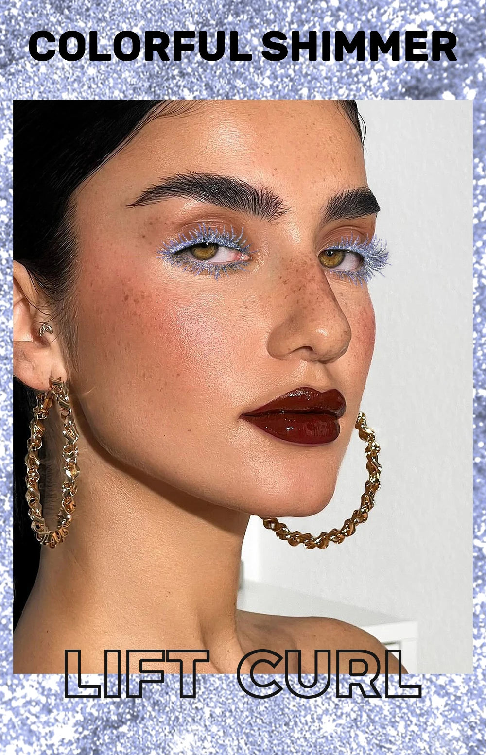 Máscara de pestañas Glitter Diamond, resistente al agua, a prueba de manchas, voluminizadora, alargadora, con efecto copo de nieve brillante, sin grumos, de larga duración, ideal para fiestas.