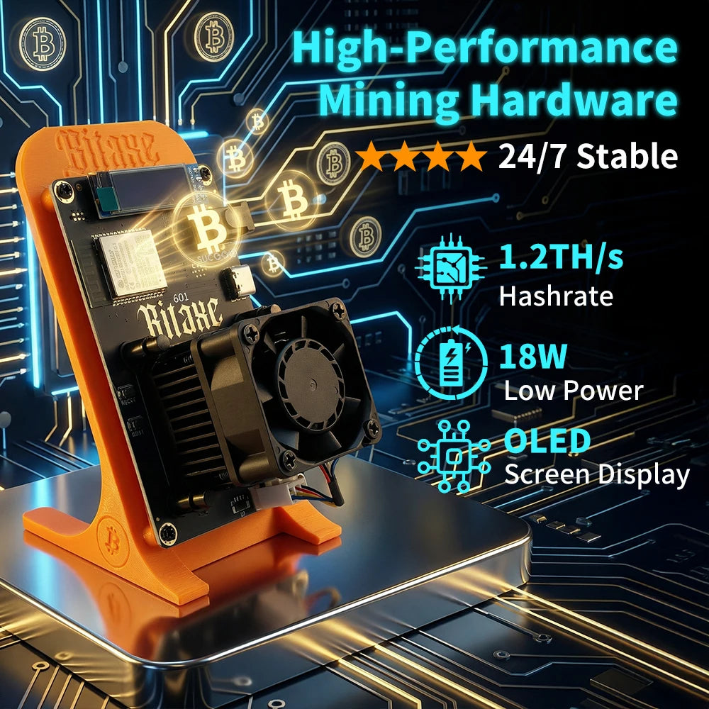 STARMINER Bitaxe Gamma 601 – Solo Miner Bitcoin 1.2TH/s, 18W, Chip ASIC BM1370
