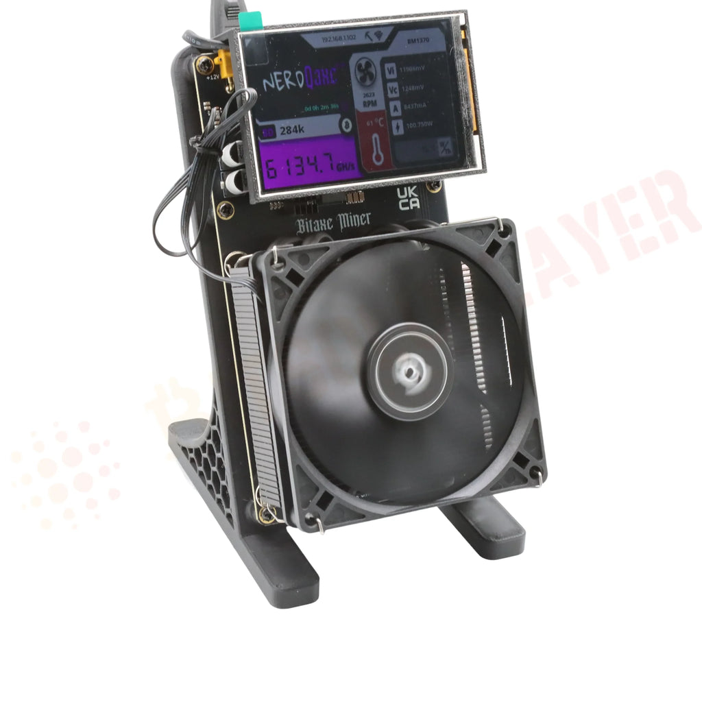 Minero Bitcoin NerdQaxe++ 6TH/s – Solo Miner SHA-256 de Bajo Consumo 100W