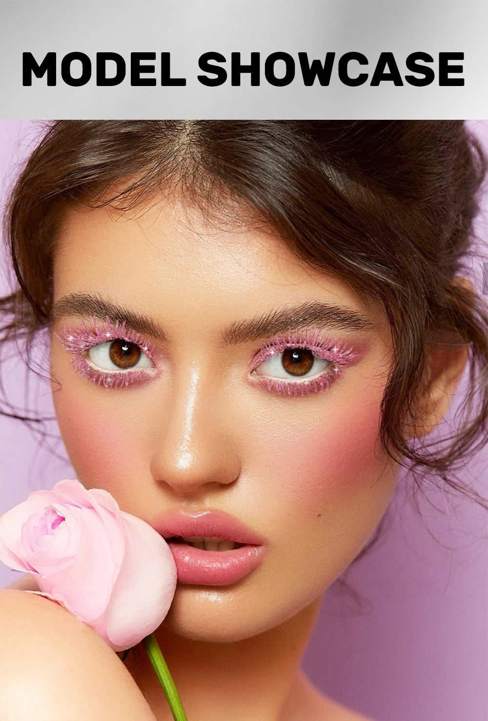 Máscara de pestañas Glitter Diamond, resistente al agua, a prueba de manchas, voluminizadora, alargadora, con efecto copo de nieve brillante, sin grumos, de larga duración, ideal para fiestas.