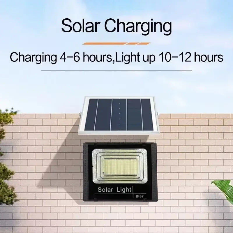 Foco Solar 30W IP67 con Control Remoto – Iluminación Solar para Exteriores