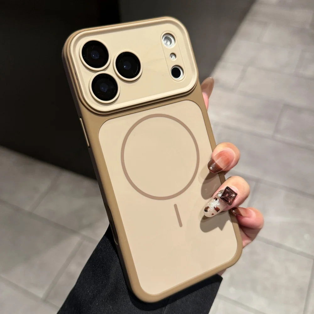 Lens Protection Liquid Silicone Intelligent Touch Button Case For iPhone 17 Pro Max 16 13 14 15 Plus For Magsafe Magnetic CoverFunda protectora de silicona líquida con botón táctil inteligente para iPhone 17 Pro Max 16 13 14 15 Plus con cubierta magnética