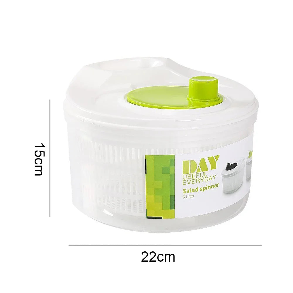 Secador de ensaladas, cesta de drenaje para verduras y frutas, deshidratador de alimentos, lavado rápido, centrifugadora manual, herramienta de cocina y hogar.