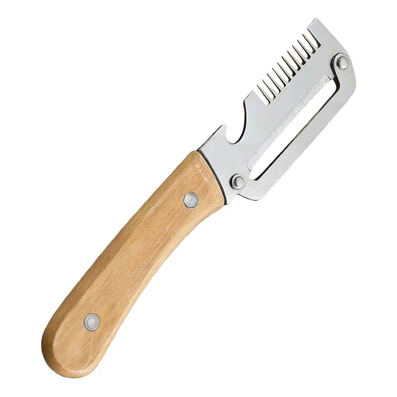 Pelador Multifuncional 3 en 1 – Acero Inoxidable para Frutas y Verduras + Abrebotellas