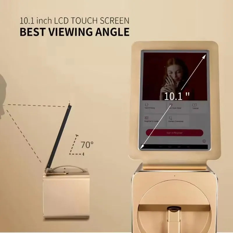 Impresora 3D de uñas Hostest 2025 Desktop O2nails X11 plus, máquina de estampado artístico con pantalla táctil de 10,1'' para negocios de uñas.