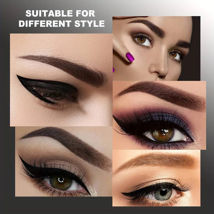 Lápiz de cejas resistente al agua, lápiz de cejas para microblading con 4 cabezales divididos, maquillaje de cejas de aspecto natural (5 colores)