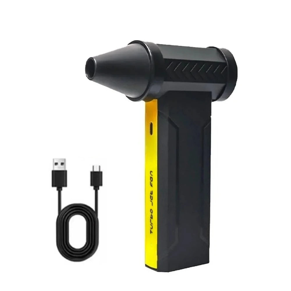 Soplador de aire de 7800000 RPH con motor sin escobillas, ventilador turbo eléctrico de alta velocidad, ventilador potente recargable por USB, soplador de polvo de 60 m/s.