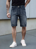 Pantalones cortos vaqueros ajustados de estilo clásico para hombre, modelo 2026, ideales para el verano. Nueva moda de negocios. Pantalones cortos casuales elásticos y finos. Talla 40 para hombre.
