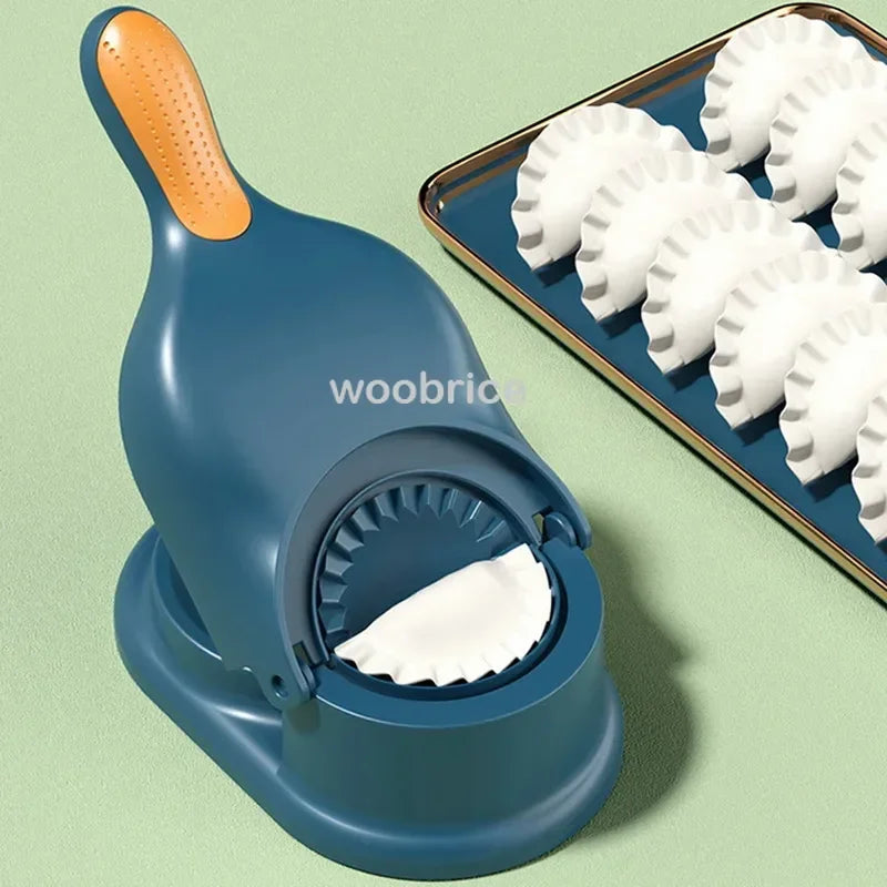 Kit 2 en 1 para hacer dumplings, prensa para masa, máquina manual para ravioles y empanadas que ahorra esfuerzo, utensilios de cocina.