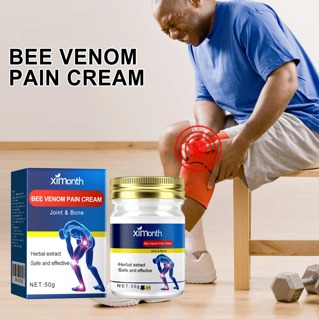 Crema con veneno de abeja para el cuidado de las articulaciones. Ayuda a aliviar molestias en la espalda baja, rodillas, tendones, huesos y músculos, brindando una sensación de confort y bienestar articular