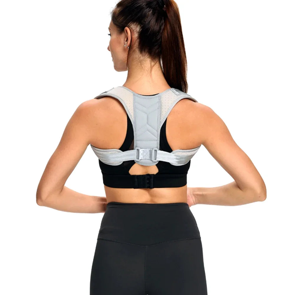 Corrector de postura ajustable que previene la joroba, protege y alivia el dolor de columna. Cinturón corrector para hombres y mujeres. Soporte para la espalda y los hombros.