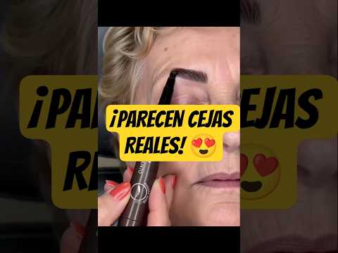 Lápiz de cejas resistente al agua, lápiz de cejas para microblading con 4 cabezales divididos, maquillaje de cejas de aspecto natural (5 colores)