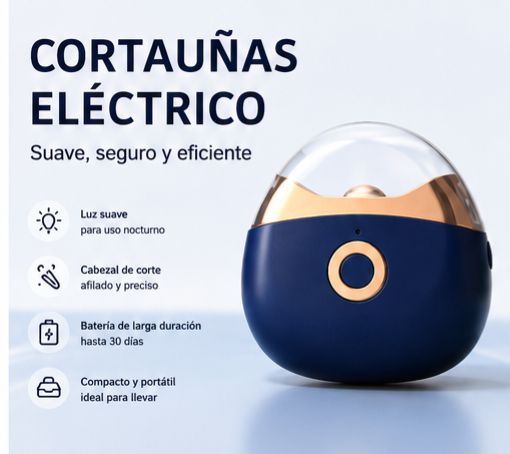 Mini cortauñas eléctrico de alta calidad, ultra silencioso con luz, para adultos, para manicura, recargable, lima de uñas, cortauñas automático.
